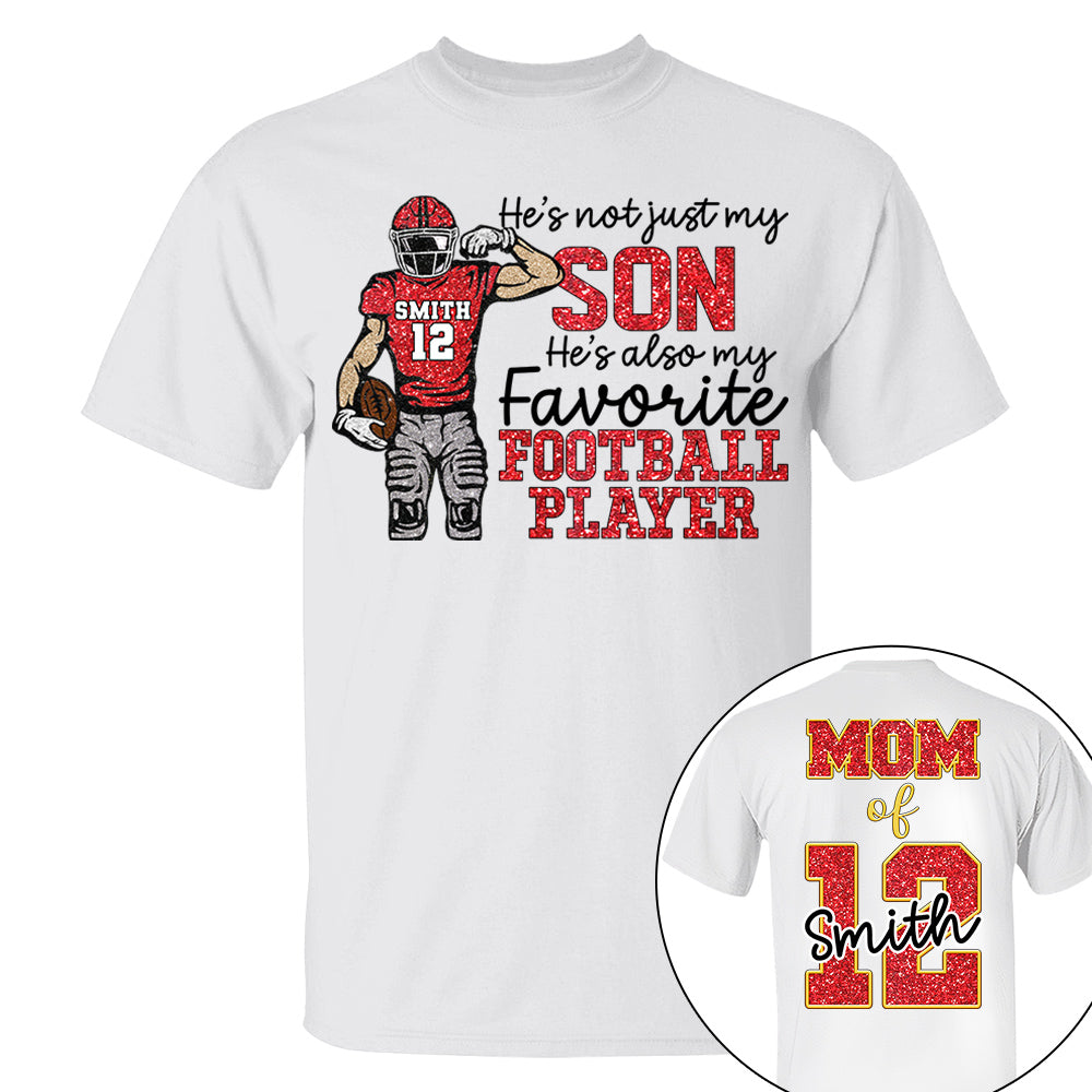 He’s Not Just My Grandson He’s Also My Fav Football Player, Custom Football For Football Family Game Day Shirt T18 VH01