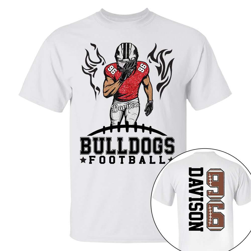 Custom Team Football Shirt With Kids Name & Jersey Number, Personalized Football Mom Shirt, Football Mama Shirt, Fall Football Season Shirt