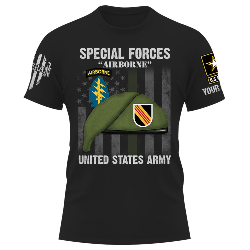 Custom Beret Flashes Shirt For Veterans K1702