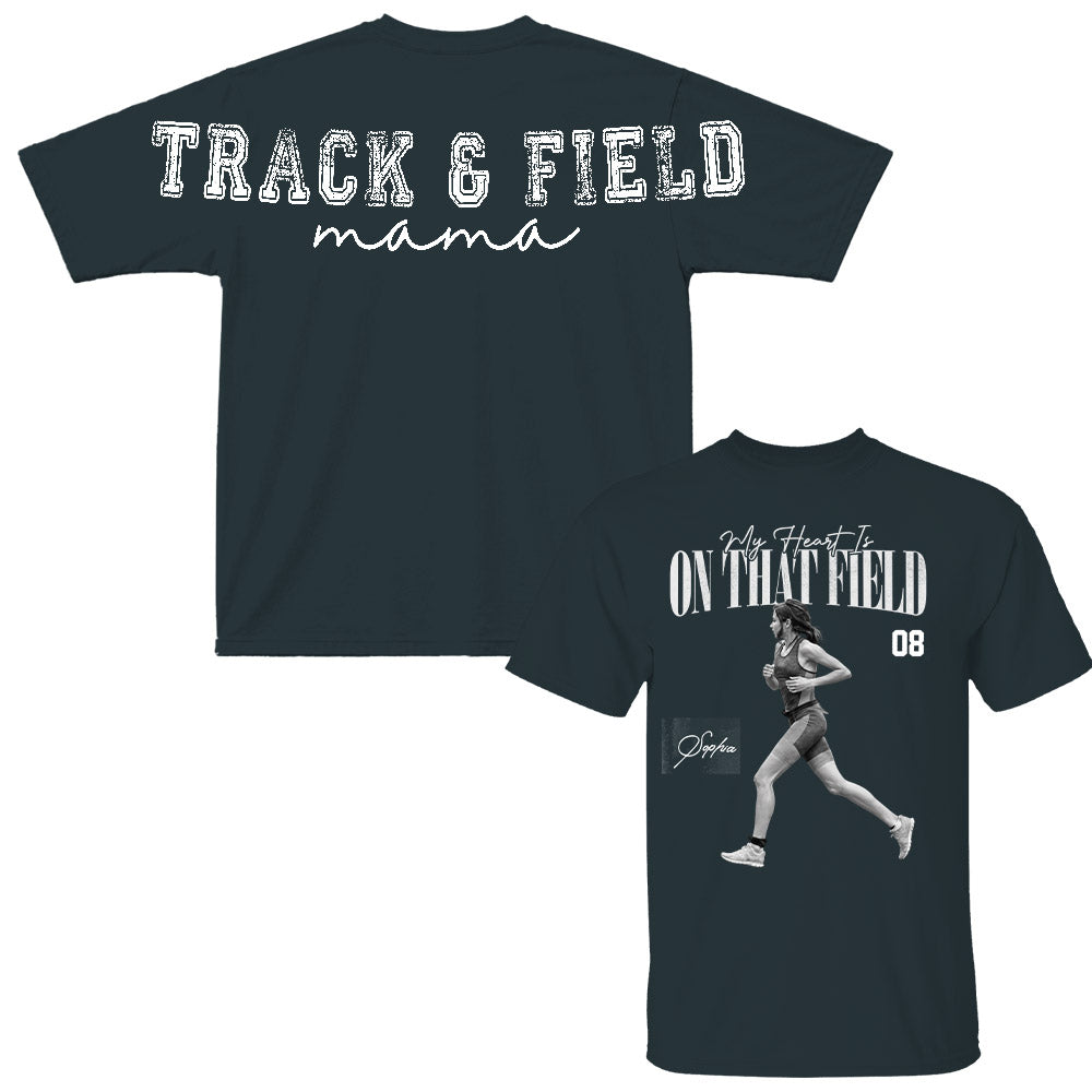 Personalized I'll Always Be Your Biggest Fan Shirt, Custom Player Photo & Number Shirt, Track and Field Mom Gift T1807 Nh00