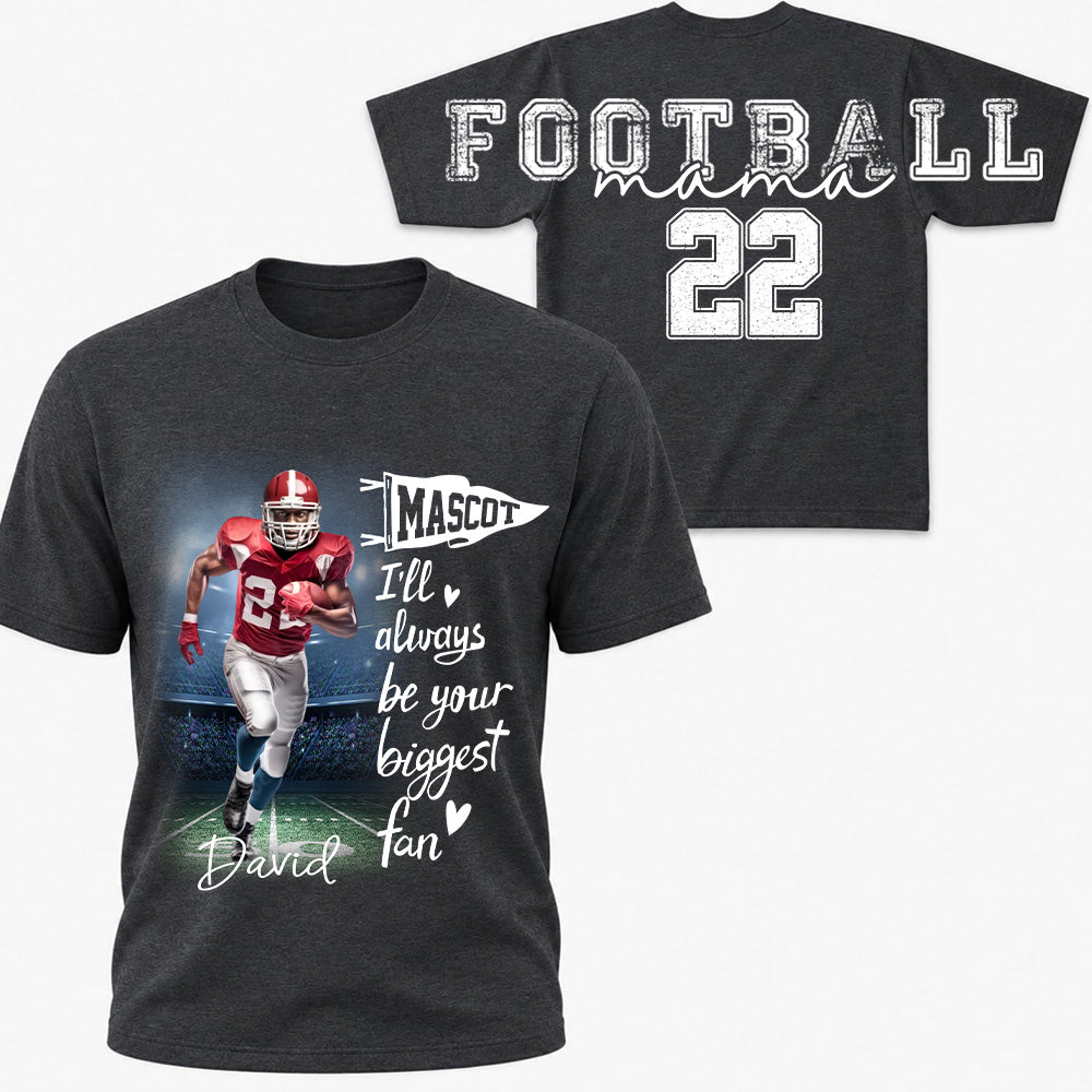 Football Mama - Personalized Shirt For Football Lover - Custom Photo Football Player NA04