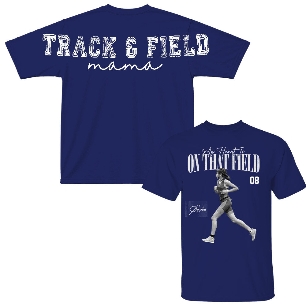 Personalized I'll Always Be Your Biggest Fan Shirt, Custom Player Photo & Number Shirt, Track and Field Mom Gift T1807 Nh00