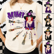 Personalized Halloween Shirt For Grandma - Custom Awesome Witch Grandma Kids NA04