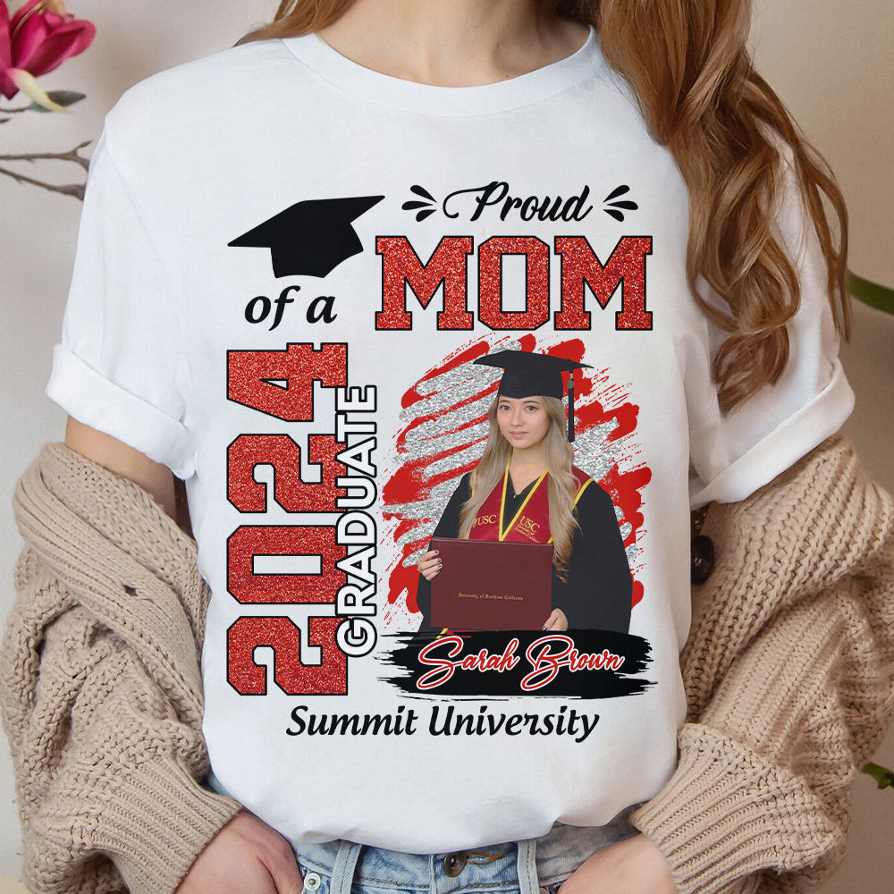 Personalized Graduation Shirts, Proud Family Class Of 2024 For Graduation, Custom Photo Shirts For Family Member M2204