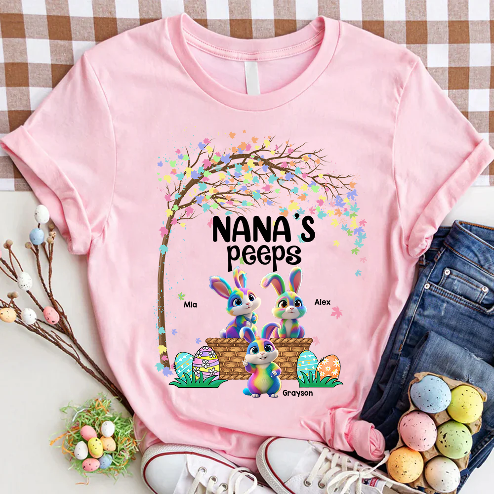 Personalized Grandma's Peeps Easter Day Shirt vr2