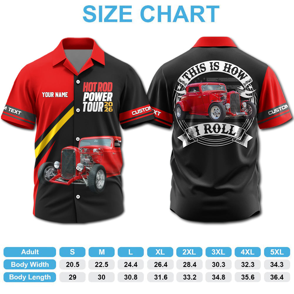 The 2026 Hot Rod Power Tour - This is How I Roll - Personalized Car's Photo Hawaiian Shirt A2110