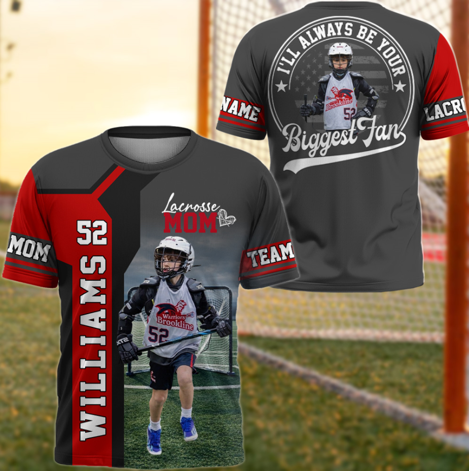 Lacrosse Mom - Custom Gifts Personalized Shirt Baseball Family NA04