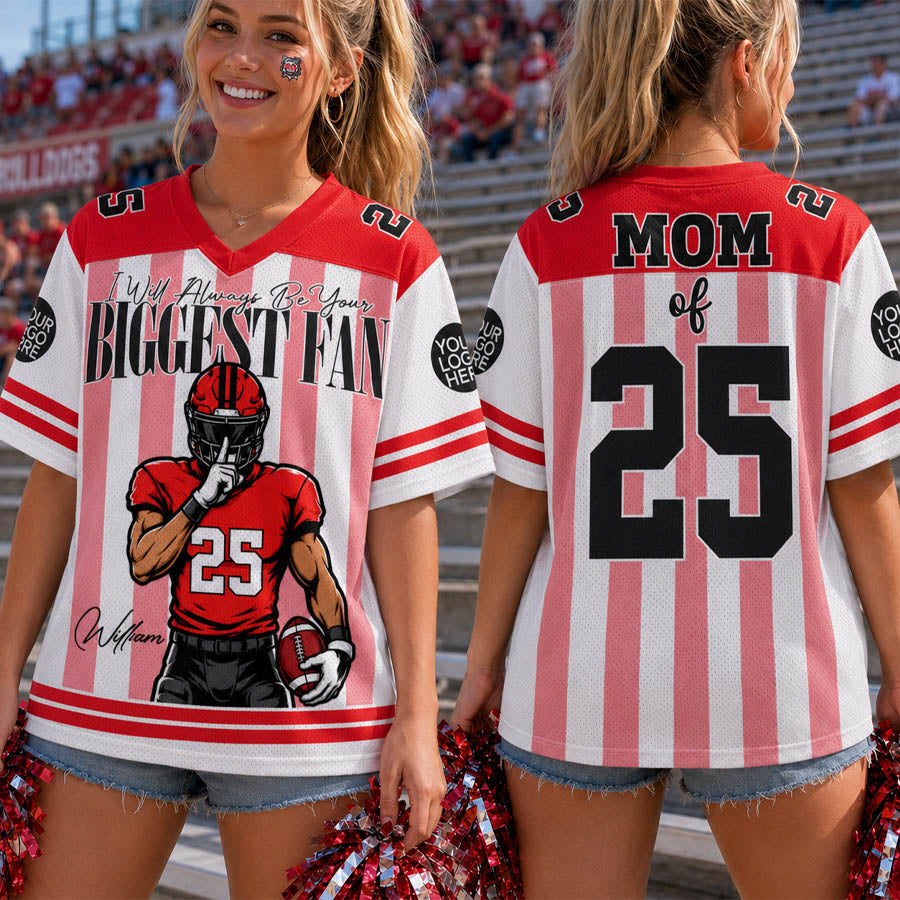 I'll Always Be Your Biggest Fan - Custom Clipart Personalized For Football Players Football Family NA04