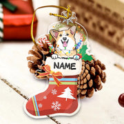 Dog Socks Custom Dog Breed And Name Personalized Ornament Gift For Dog Lovers