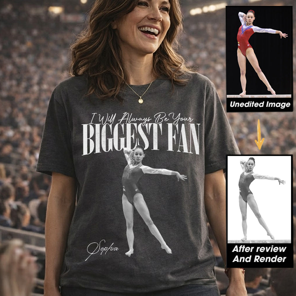 I'll Always Be Your Biggest Fan - Washed Tee Retro Bootleg Shirt For Gymnast A2110
