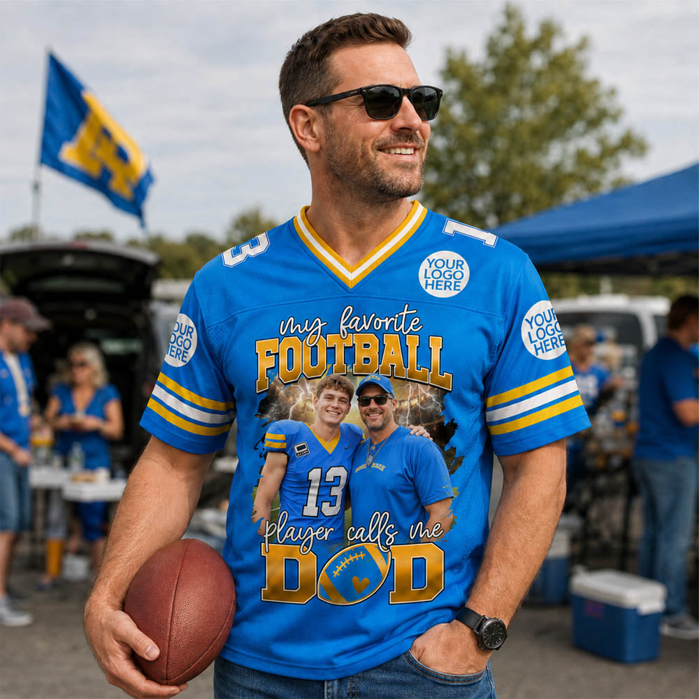 My Favorite Football Player Calls Me Mom Personalized Football Jersey Gift Football Mom Football Dad Game Day K1702