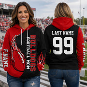 Personalized Team Name Team Spirit Football Mom All Over Print Shirt For Football Mom Dad Family Game Day Shirt H2511
