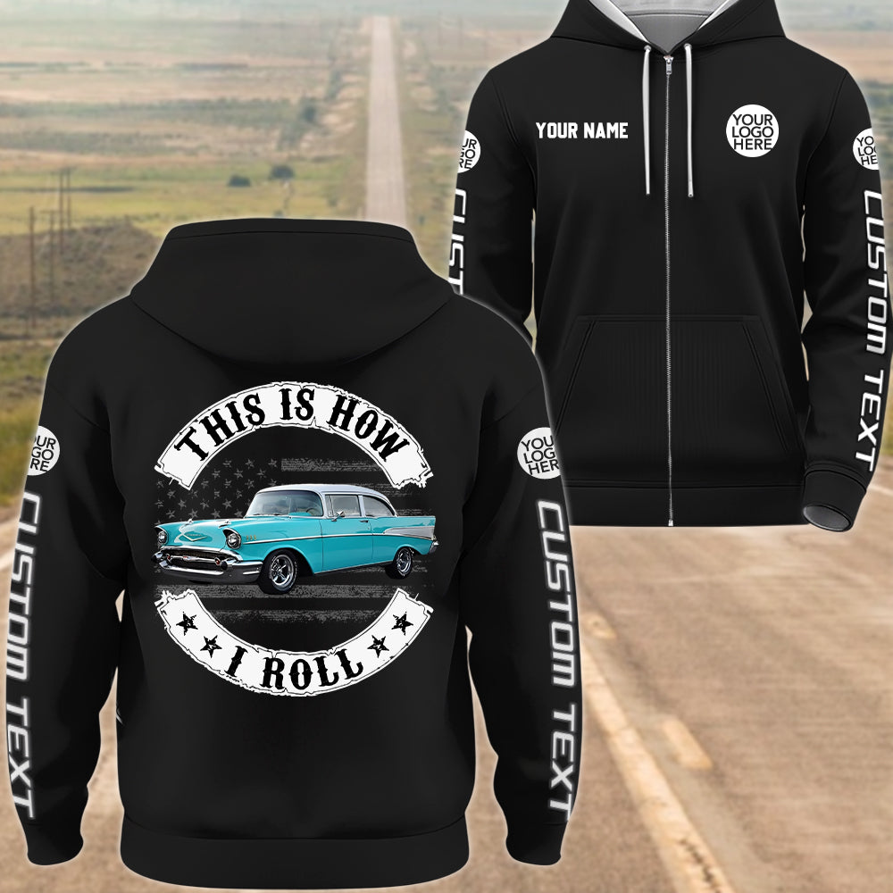 This Is How I Roll - Personalized Photo Leather Jacket For Car Lover A2110