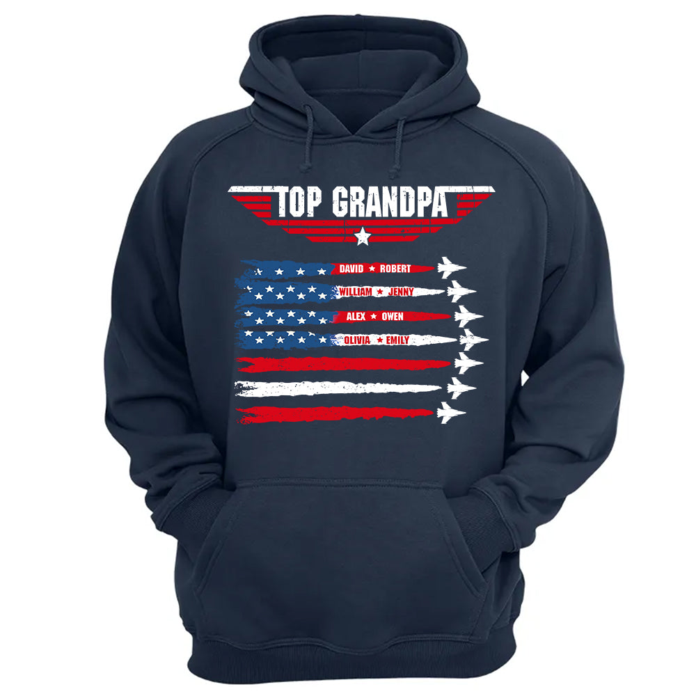 Personalized Top Grandpa, Dad T-shirt, 4th of July Shirt, Gift For Grandpa, Dad