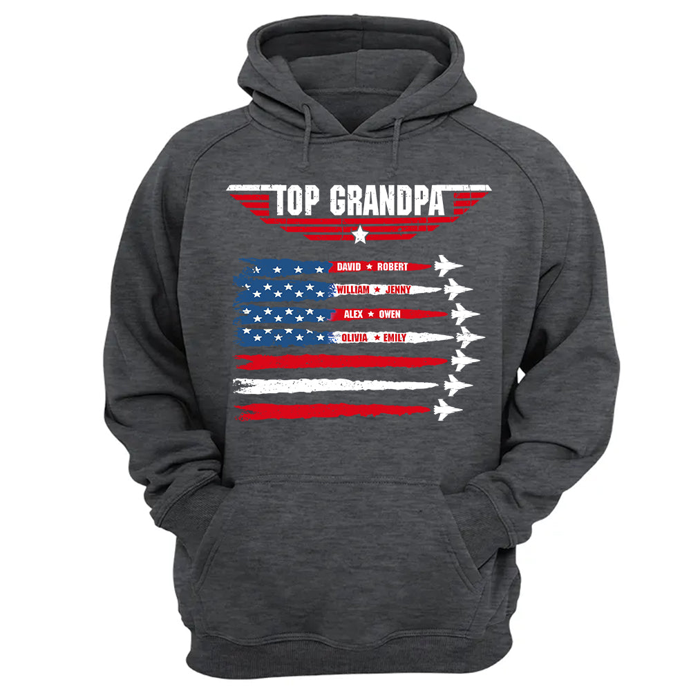 Personalized Top Grandpa, Dad T-shirt, 4th of July Shirt, Gift For Grandpa, Dad
