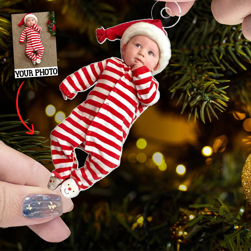Custom Photo Ornament for Baby - Baby Cute Custom Photo Ornament Christmas