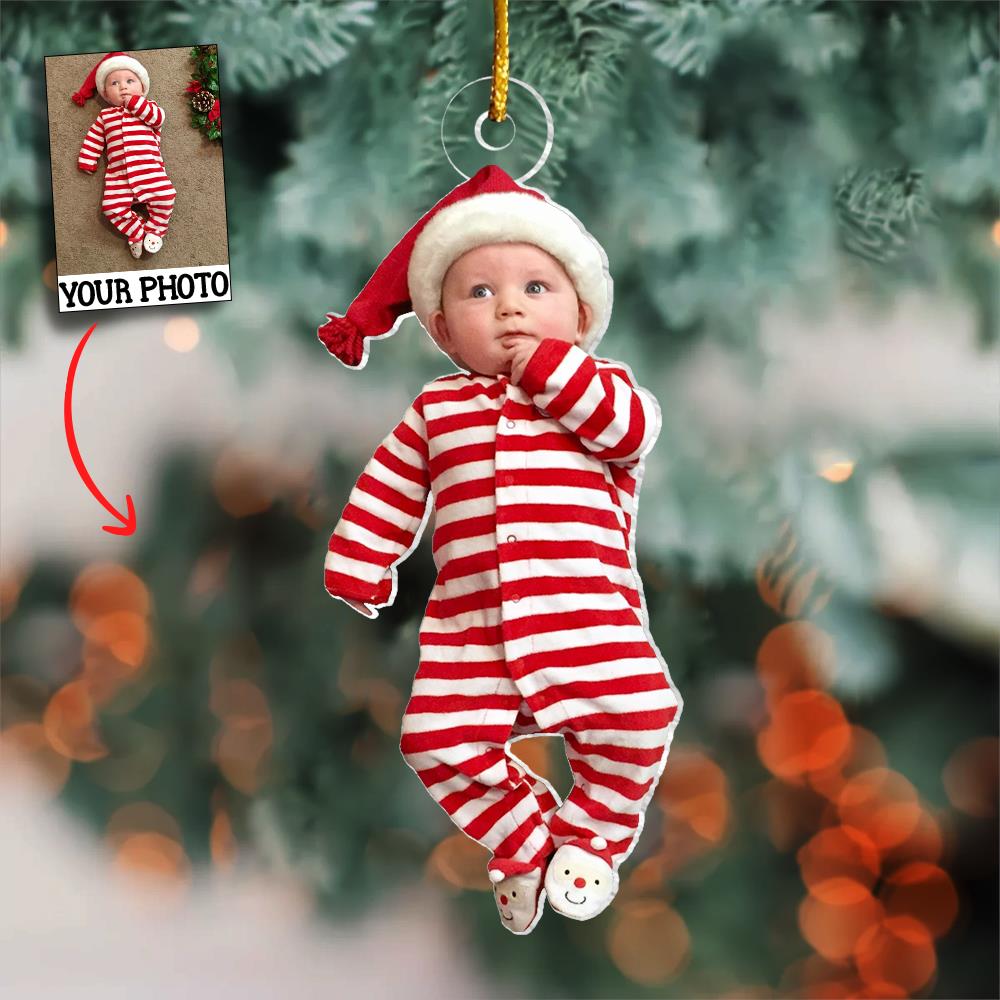 Custom Photo Ornament for Baby - Baby Cute Custom Photo Ornament Christmas