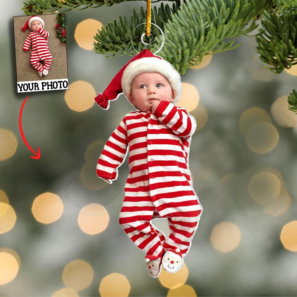 Custom Photo Ornament for Baby - Baby Cute Custom Photo Ornament Christmas