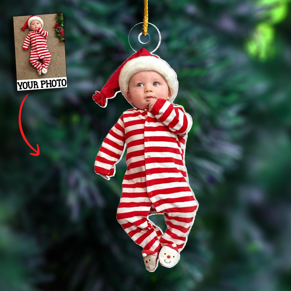 Custom Photo Ornament for Baby - Baby Cute Custom Photo Ornament Christmas