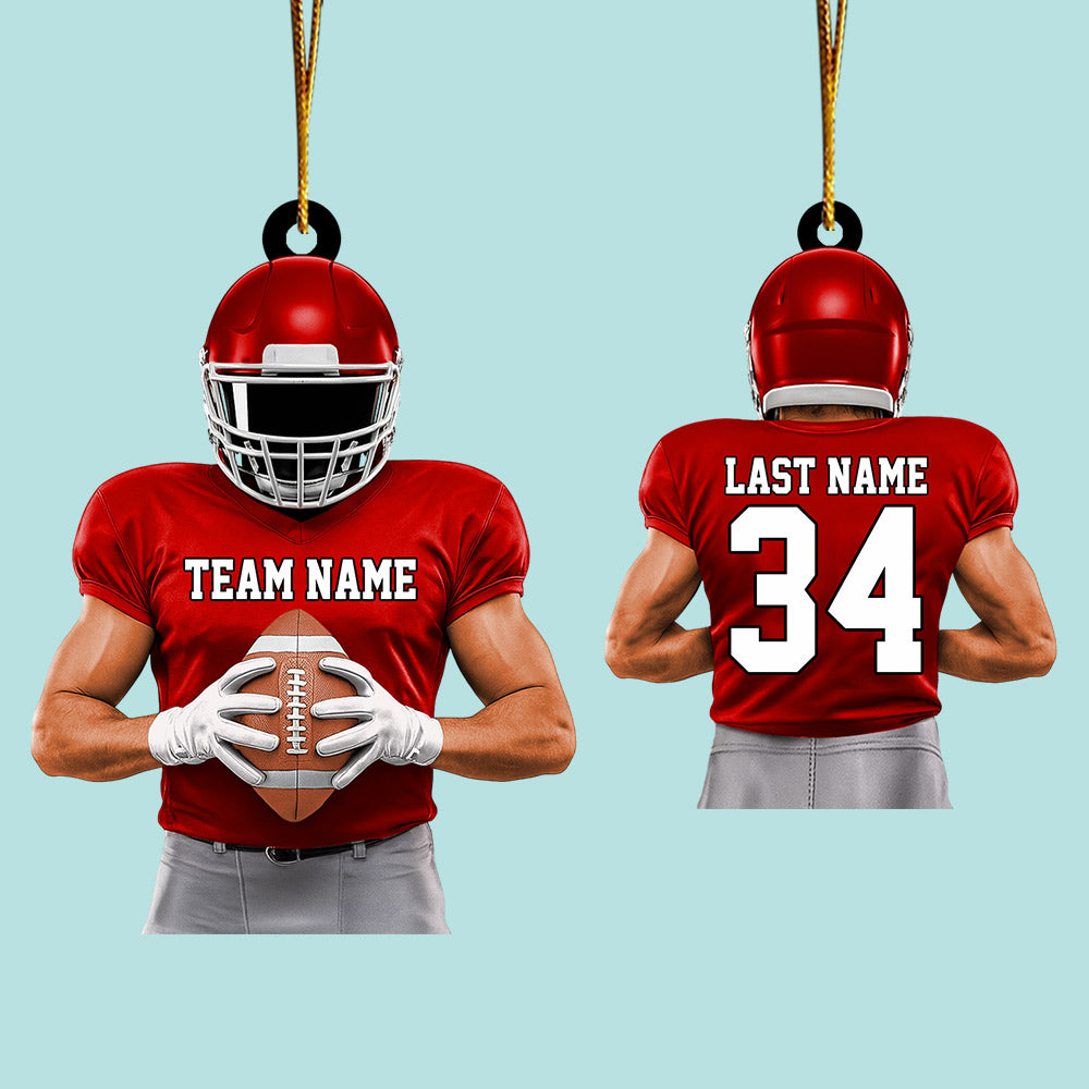 Luxury Ornament American Football Personalized Ornament Gift For Football Player Football Lovers Li29