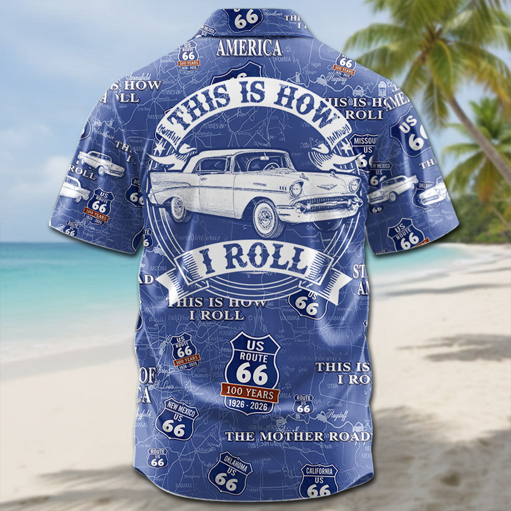 Celebrate 100 Years of Road Route 66 -  Custom Vehicle Photo Hawaiian Shirt A2110 Pt99
