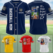 I'll be your biggest fan, Custom Photo Baseball Game Day Baseball Jersey, Gift For Baseball Lovers A1202 Vr2 Tu20