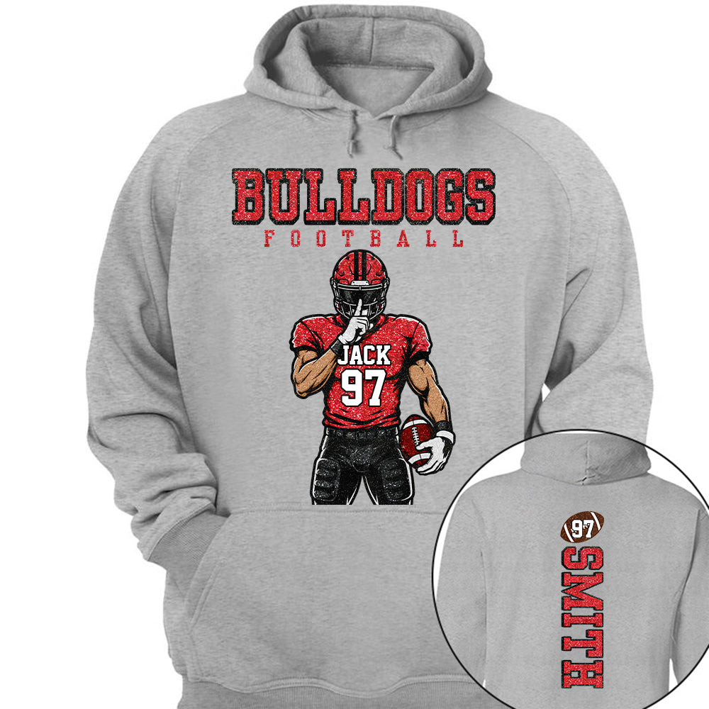 Personalized American Football Mom Shirt - Football GameDay Custom Shirt For Mom, Dad Na02 T24