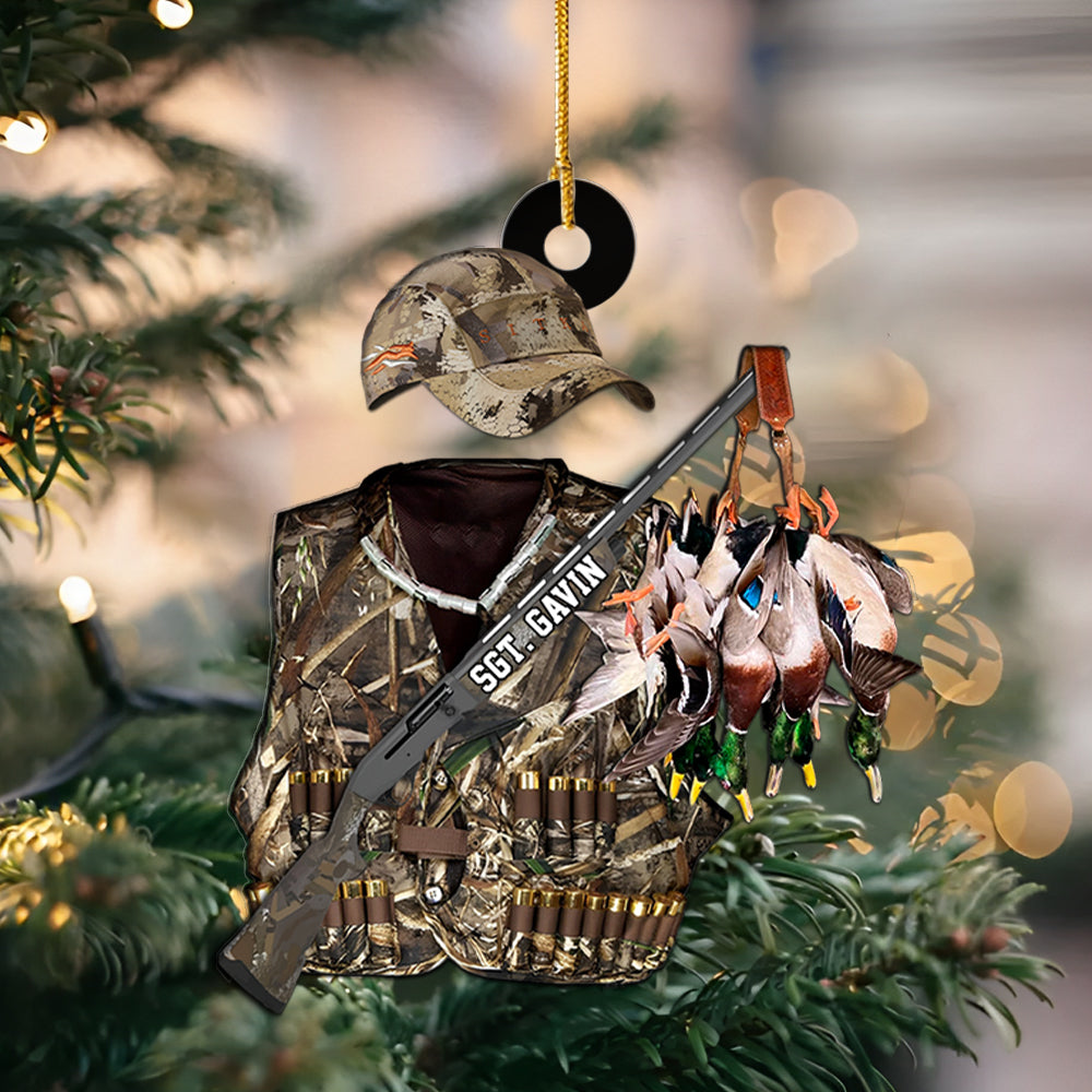 Custom Name Duck Hunting Uniform Ornament N3005 Hn01
