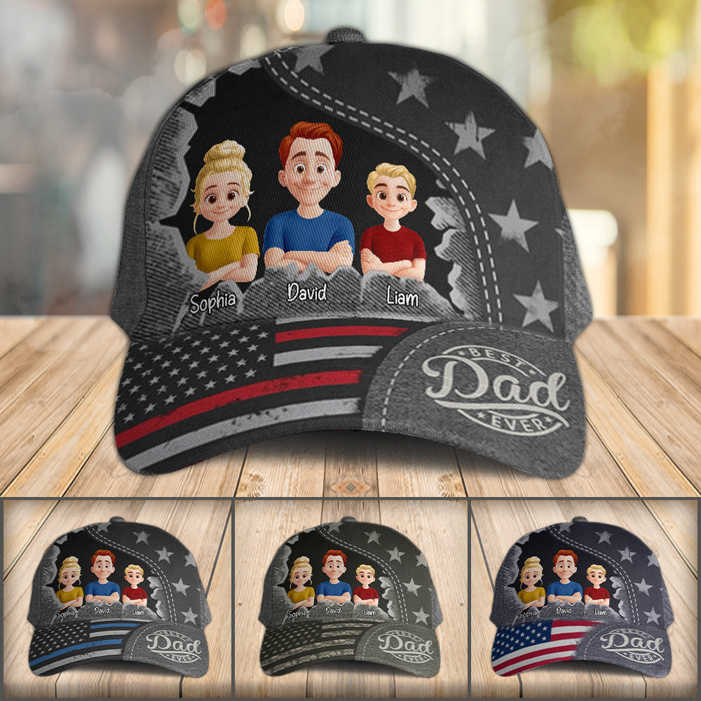 Best Dad Ever, Personalized Classic Cap, Gift For Father's Day T1807 Hv01