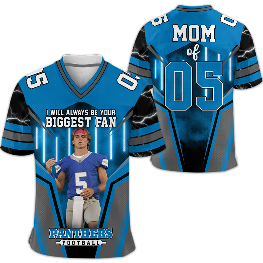 I Will Always Be Your Biggest Fan Custom Photo All Over Print Football Jersey For Football Mom Mama Sport Family Na02 Hv01