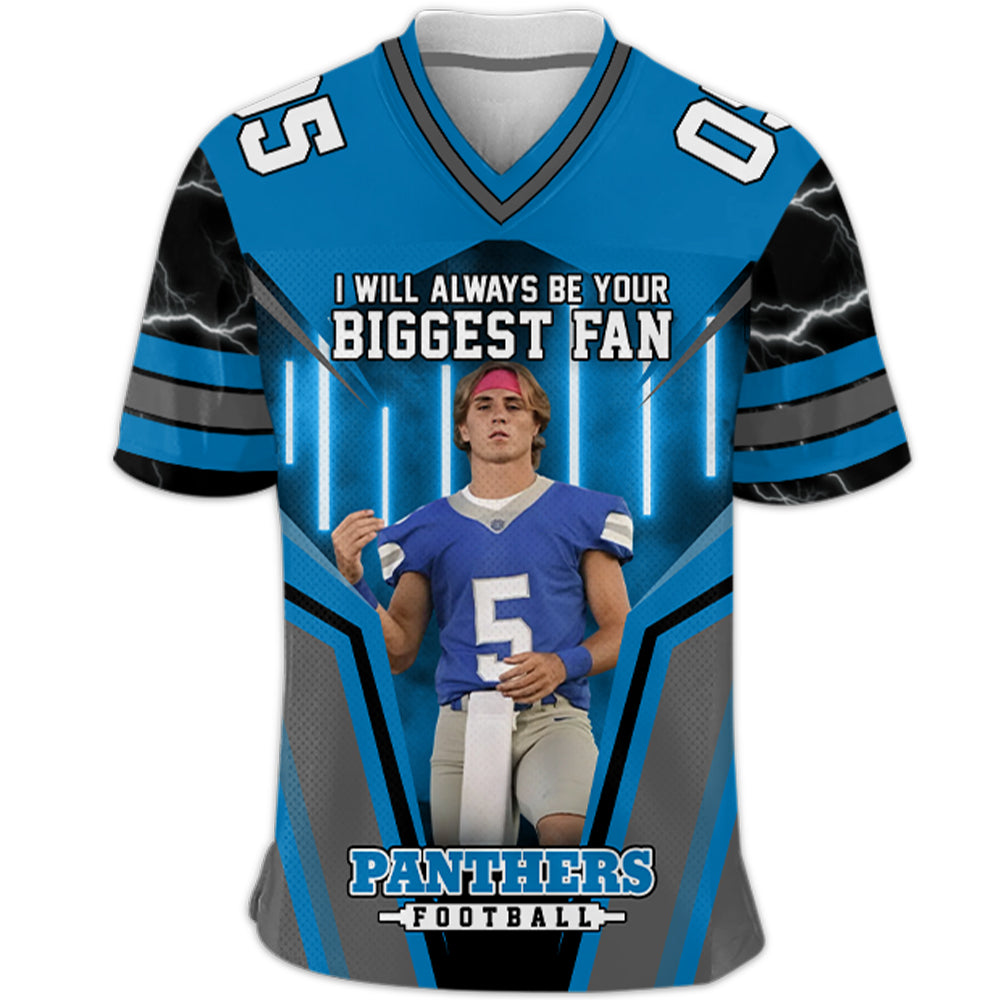 I Will Always Be Your Biggest Fan Custom Photo All Over Print Football Jersey For Football Mom Mama Sport Family Na02 Hv01