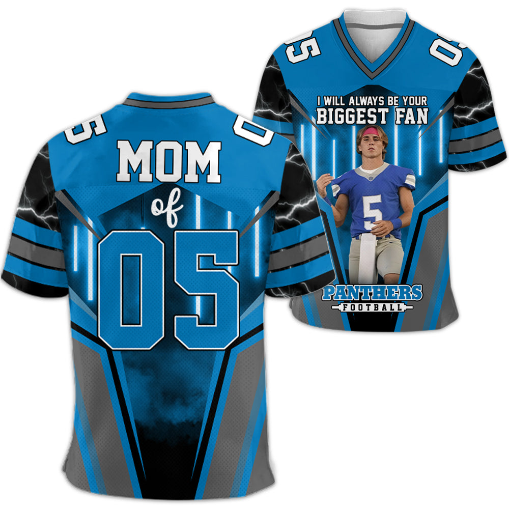 I Will Always Be Your Biggest Fan Custom Photo All Over Print Football Jersey For Football Mom Mama Sport Family Na02 Hv01