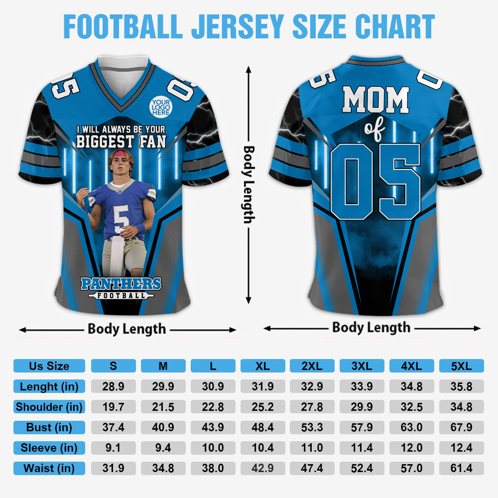 I Will Always Be Your Biggest Fan Custom Photo All Over Print Football Jersey For Football Mom Mama Sport Family Na02 Hv01