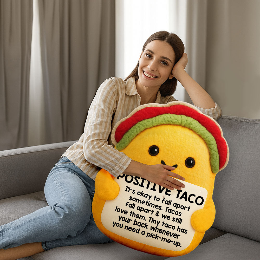 Custom Ugly Plush Taco Pillow, Personalized Emotional Support Gift, Christmas, Birthday, Thanksgiving & Stocking Stuffer Idea Nh00