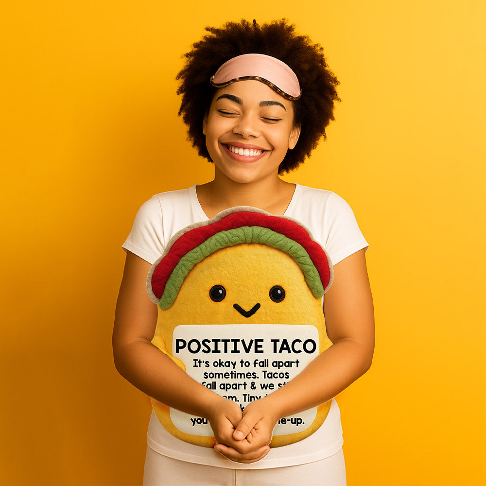 Custom Ugly Plush Taco Pillow, Personalized Emotional Support Gift, Christmas, Birthday, Thanksgiving & Stocking Stuffer Idea Nh00