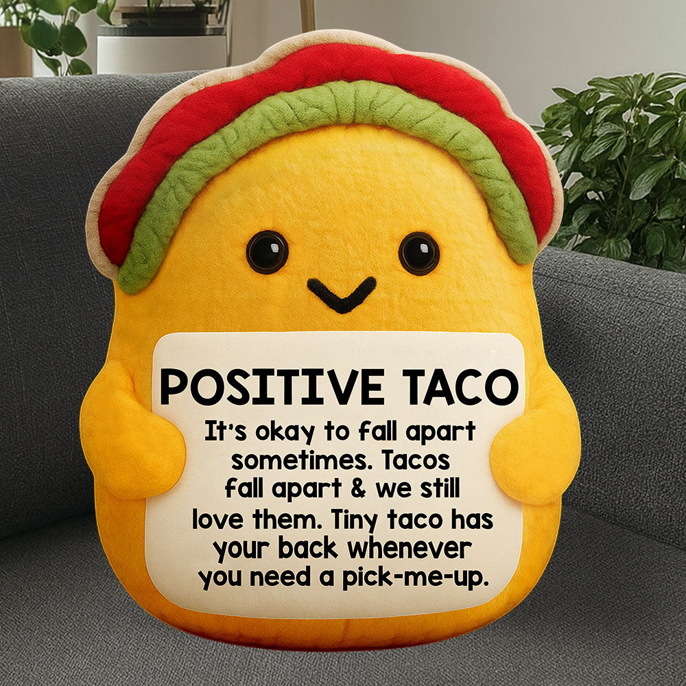 Custom Ugly Plush Taco Pillow, Personalized Emotional Support Gift, Christmas, Birthday, Thanksgiving & Stocking Stuffer Idea Nh00
