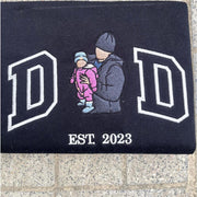 Embroidered Dad T-shirt, Embroidery Photo, Custom Embroidered Shirt, Custom Photo Shirt, Custom Picture, Fathers Day Shirt Vr2