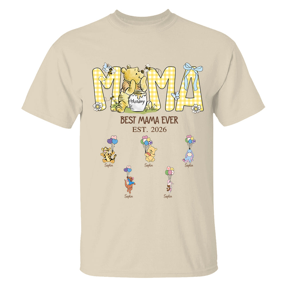 Mama Bear Best Mama Ever, Mama Est with Kids Name, Personalized Shirt Gift For Mom, Grandma, Custom Mother's Day Shirt Sweatshirt MI209