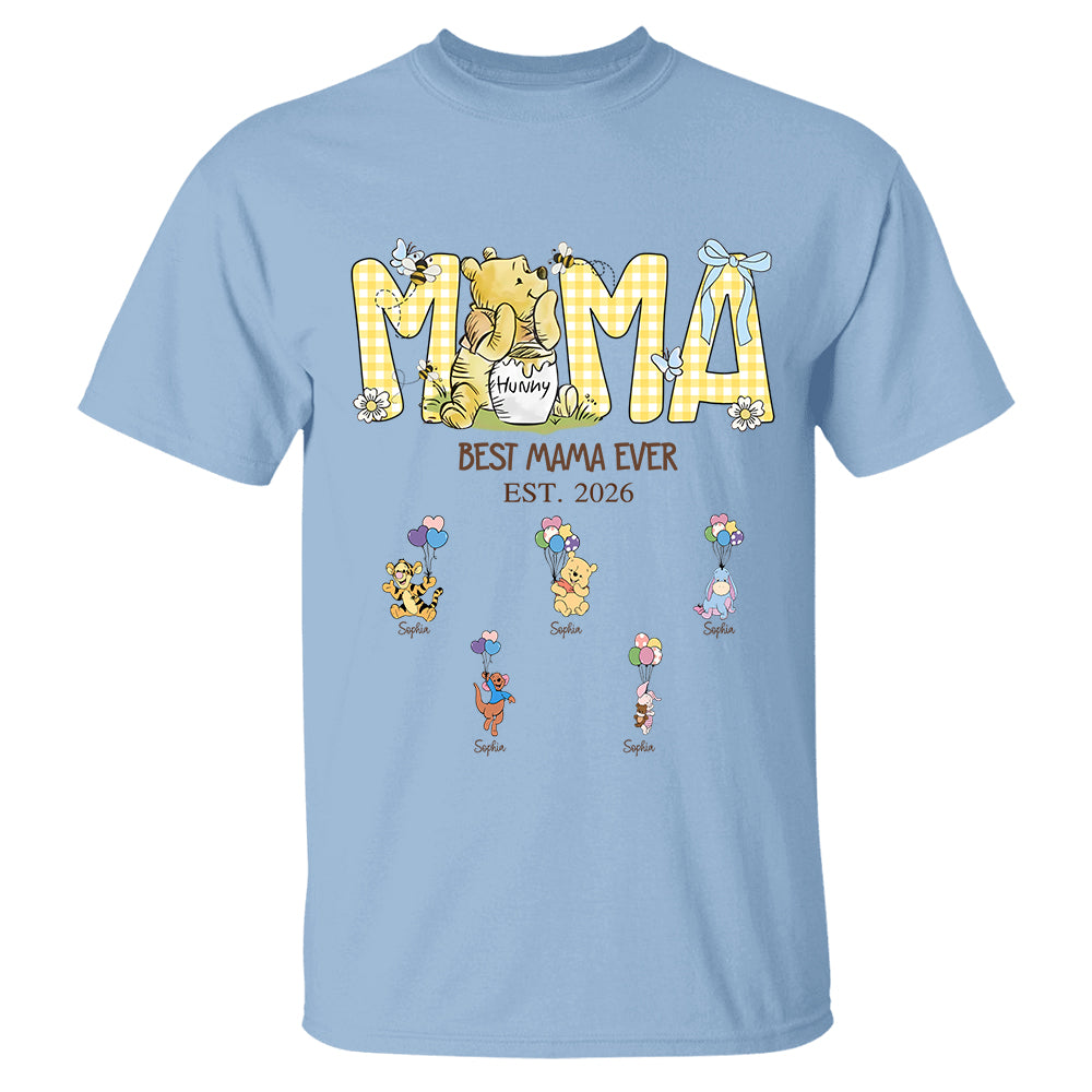 Mama Bear Best Mama Ever, Mama Est with Kids Name, Personalized Shirt Gift For Mom, Grandma, Custom Mother's Day Shirt Sweatshirt MI209