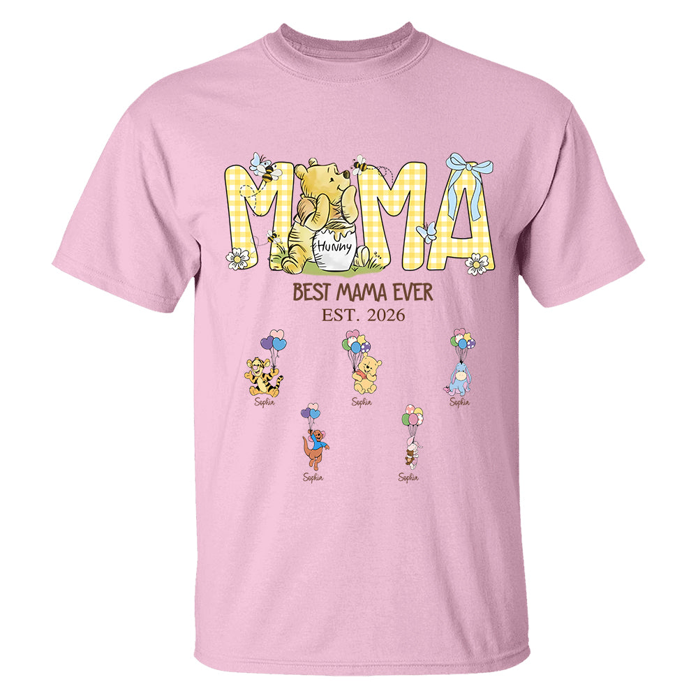 Mama Bear Best Mama Ever, Mama Est with Kids Name, Personalized Shirt Gift For Mom, Grandma, Custom Mother's Day Shirt Sweatshirt MI209