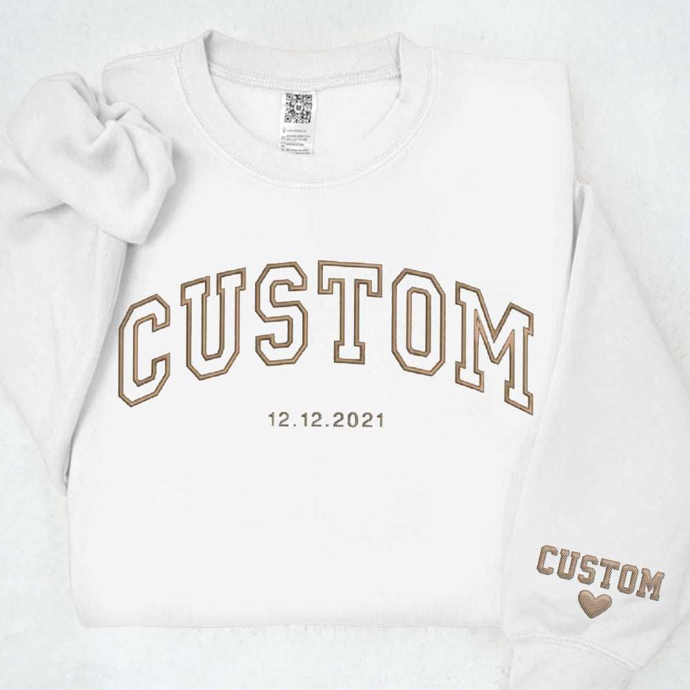 Custom Embroidered Sweatshirts, Hoodie Personalized Gift for Men or Women