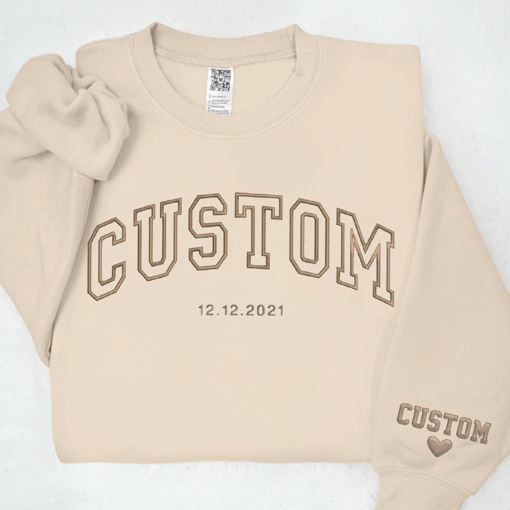 Custom Embroidered Sweatshirts, Hoodie Personalized Gift for Men or Women