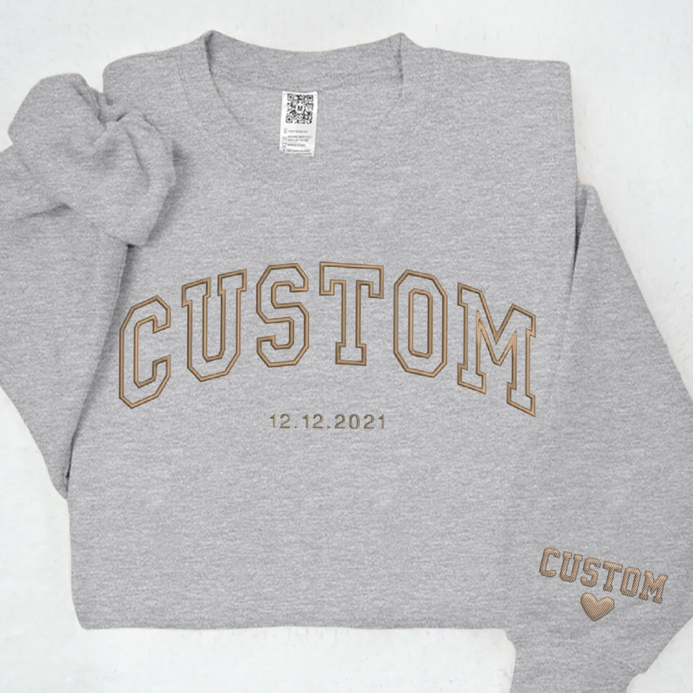 Custom Embroidered Sweatshirts, Hoodie Personalized Gift for Men or Women
