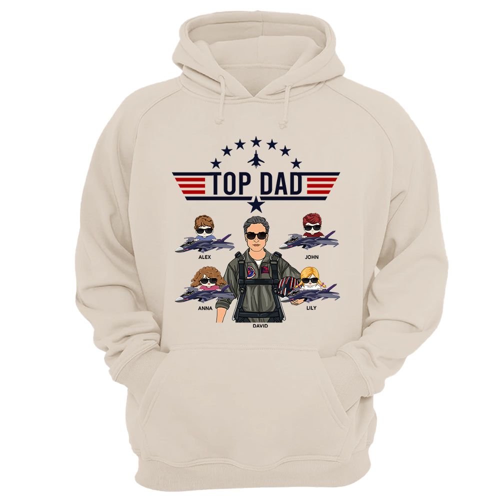 Top Dad Personalized Shirt Gift For Dad Grandpa Nh00