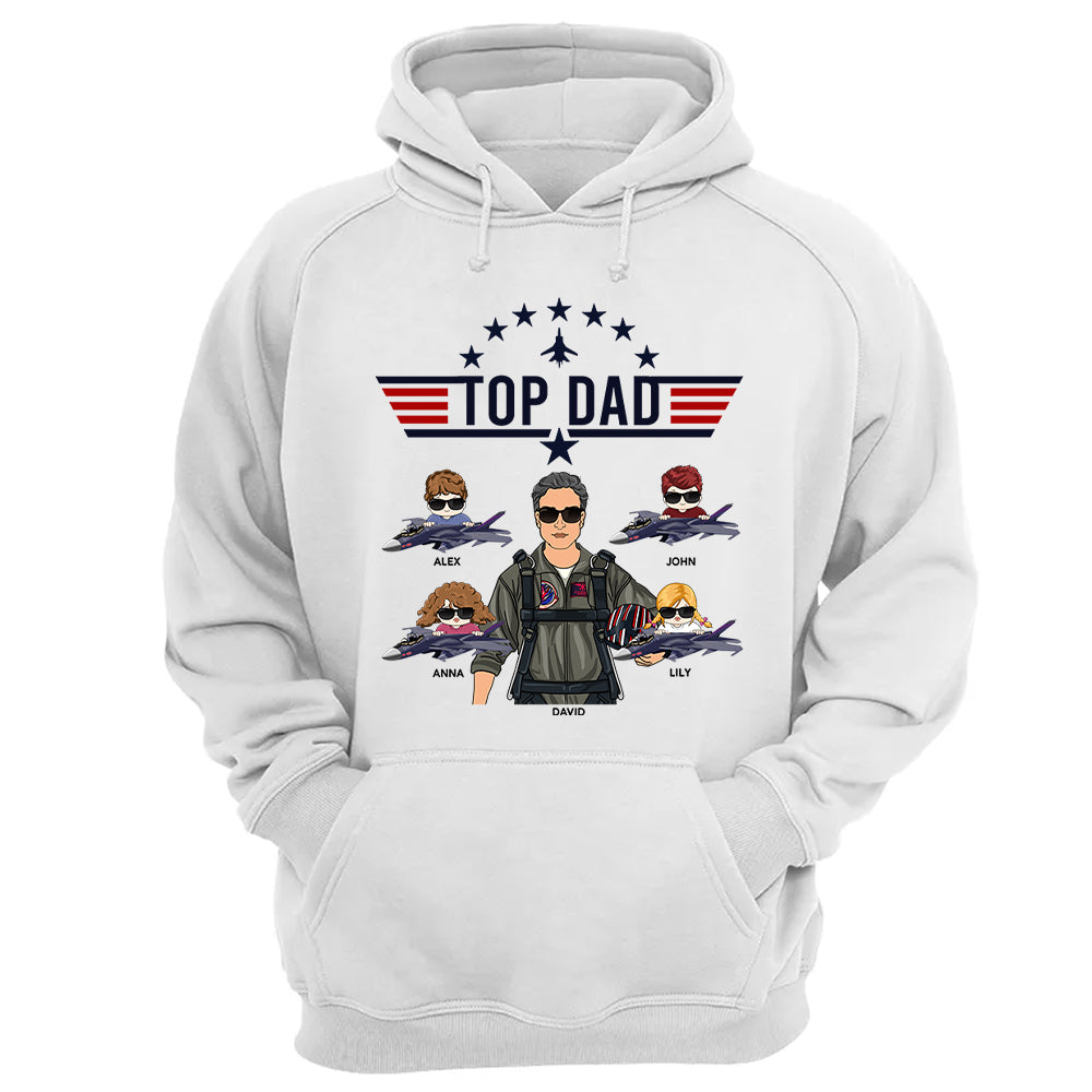 Top Dad Personalized Shirt Gift For Dad Grandpa Nh00