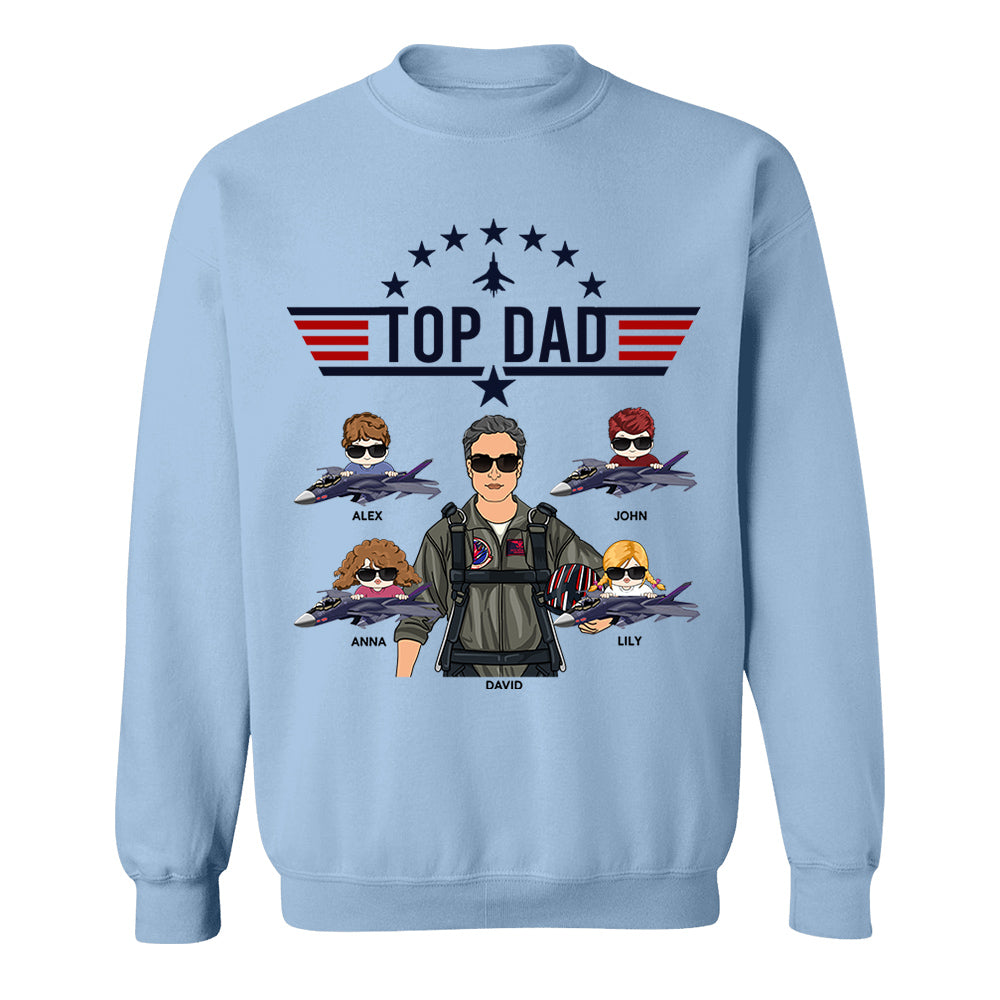 Top Dad Personalized Shirt Gift For Dad Grandpa Nh00