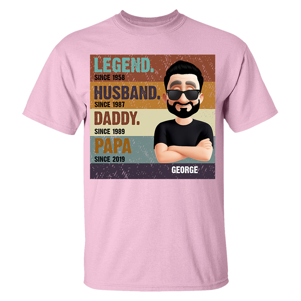 The Legend Husband Daddy Papa, Custom Shirt Gift For Dad T1807 Nh00