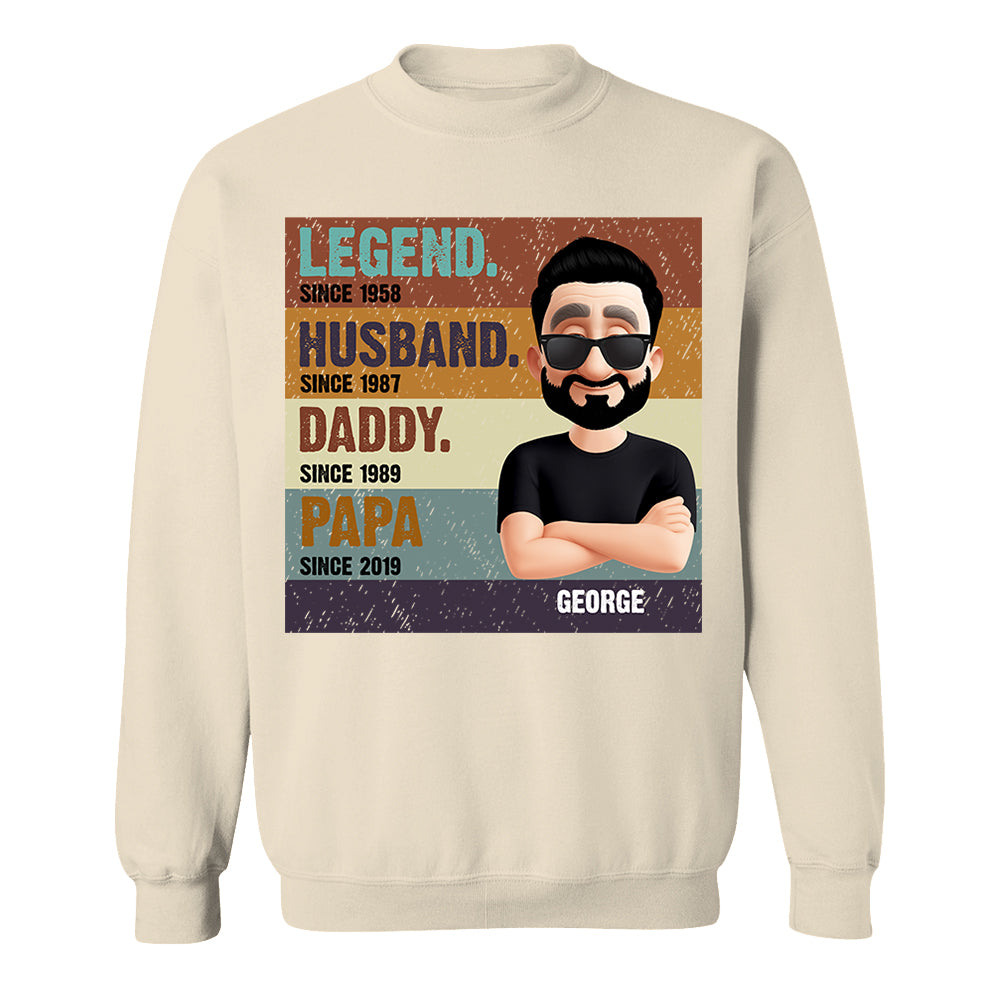 The Legend Husband Daddy Papa, Custom Shirt Gift For Dad T1807 Nh00