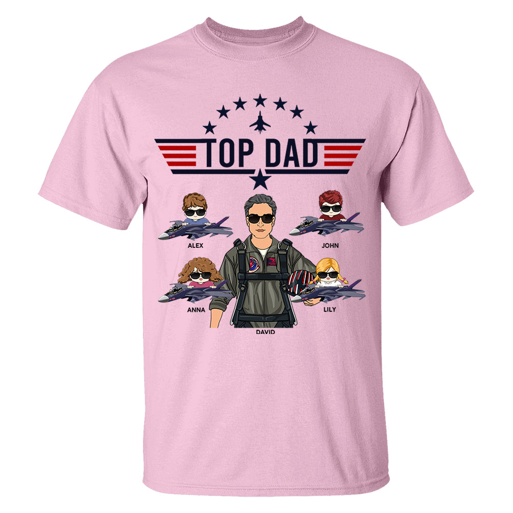 Top Dad Personalized Shirt Gift For Dad Grandpa Nh00