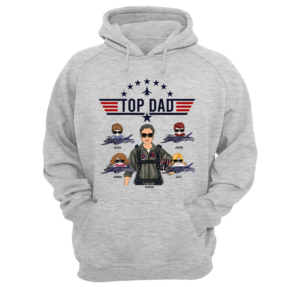 Top Dad Personalized Shirt Gift For Dad Grandpa Nh00